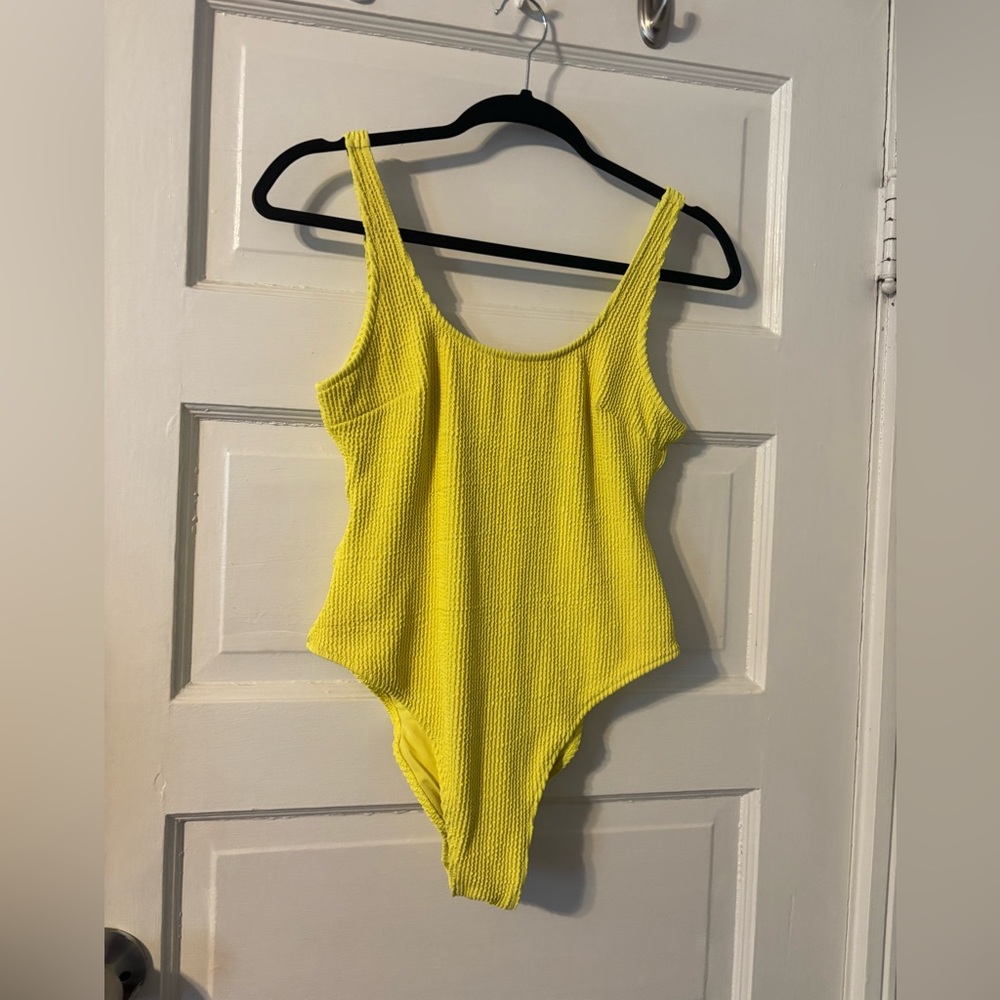 H&M yellow one piece swimsuit
